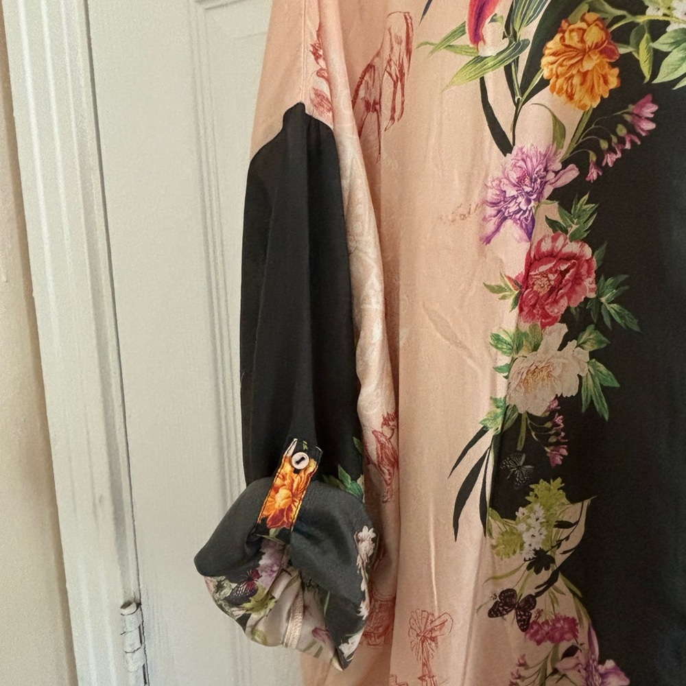 Rare find Johnny Was colorful silk top